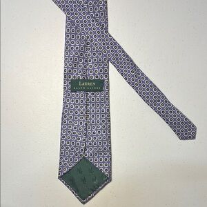 Lauren Ralph Lauren Purple Geometric Tie